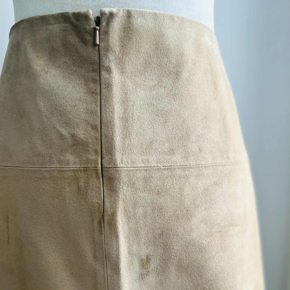 Kenneth Cole New York Sand Suede Botanical-Print Midi Skirt – US 12 - Picture 8 of 13